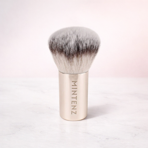 Kabuki Long Foundation Silver - Mintenz | Kwast voor minerale foundation | SkinClarity Club