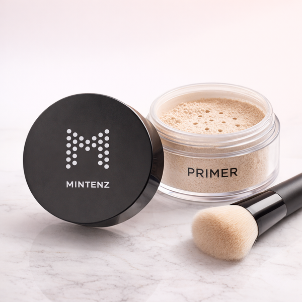 Primer - Mintenz | Transparante minerale poeder tegen glimmen | SkinClarity Club