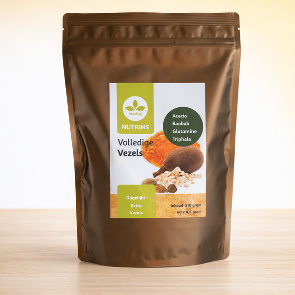 Nutrins Volledige Vezels - vezelsupplement met oplosbare vezels, glutamine en triphala