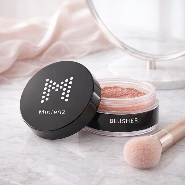 Blusher textuur en verpakking - Mintenz minerale make-up