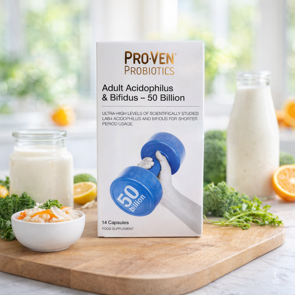 Verpakking Nutrins ProVen 50 probiotica � 14 vegetarische capsules bij SkinClarity Club