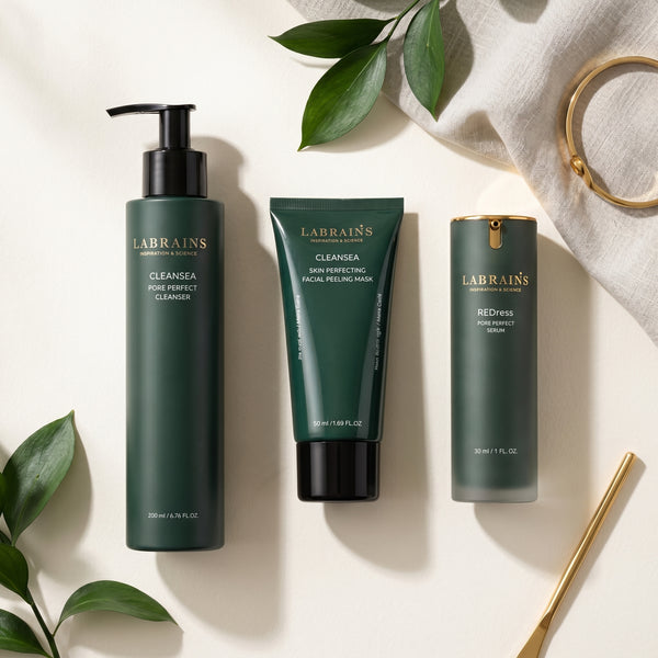Labrains Pore Perfect Set: reiniger, serum en peelingmasker