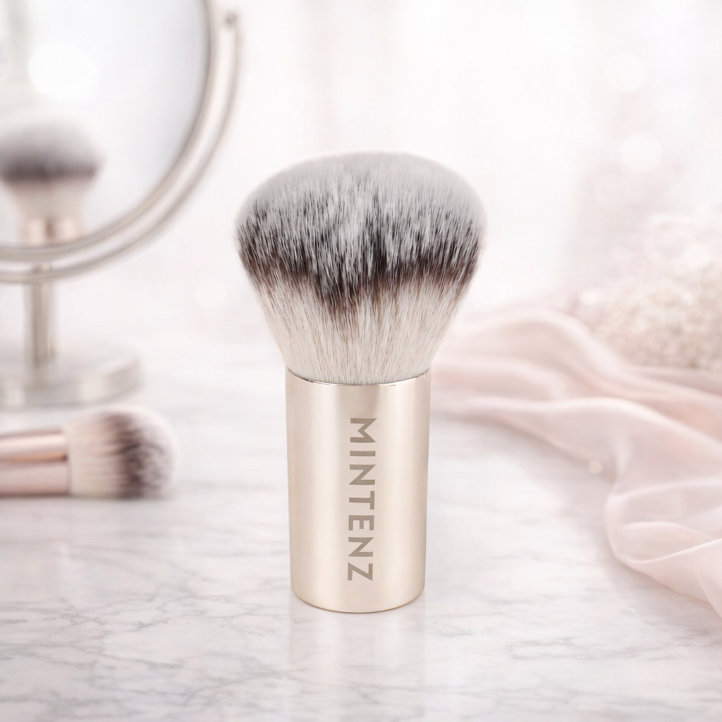 Kabuki Long Foundation Silver detail - Mintenz make-up kwast