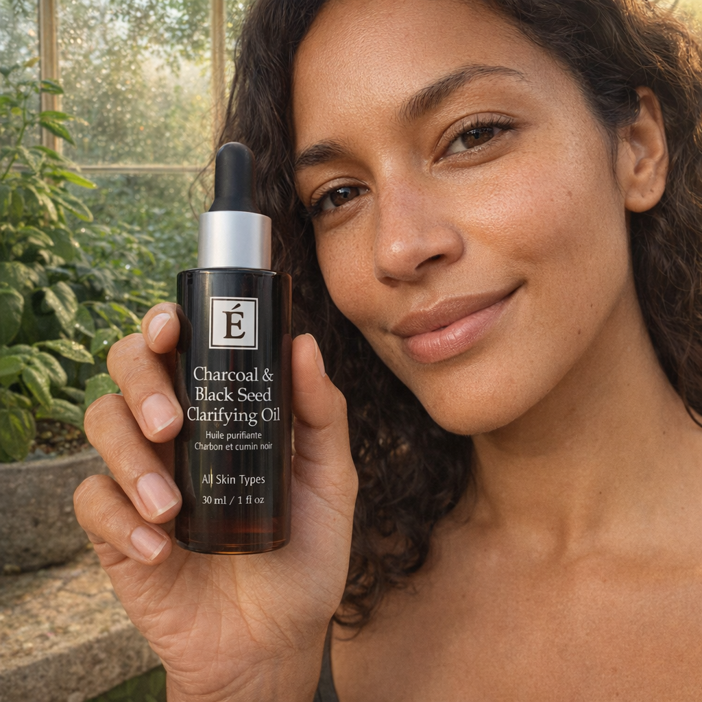 Charcoal & Black Seed Clarifying Oil - In Use