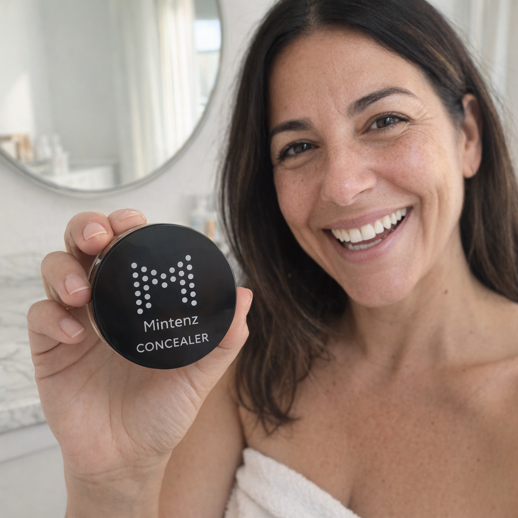 Concealer in make-up routine voor onzuivere huid - Mintenz