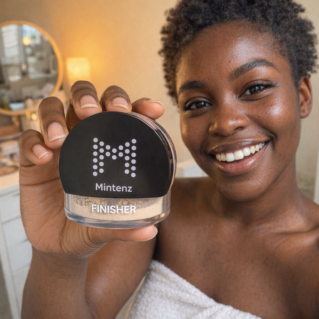 Finisher in make-up routine voor langhoudende make-up - Mintenz